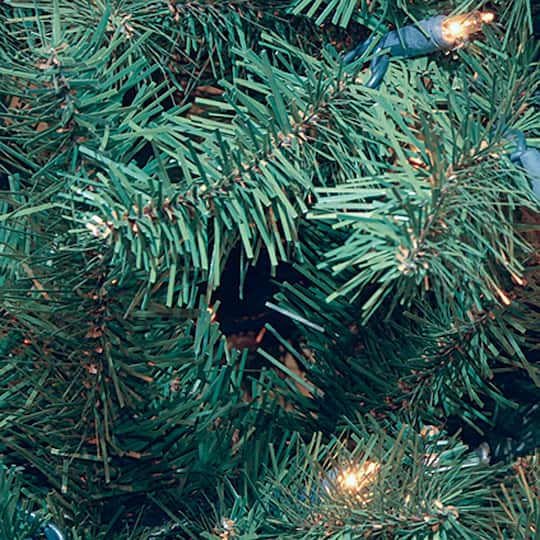 7.5 ft. Pre-lit Hinged North Valley Spruce Blue Medium Artificial Christmas Tree